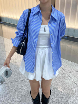 Daily Oversized Striped Shirt