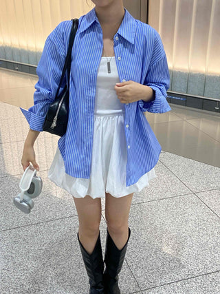 Daily Oversized Striped Shirt