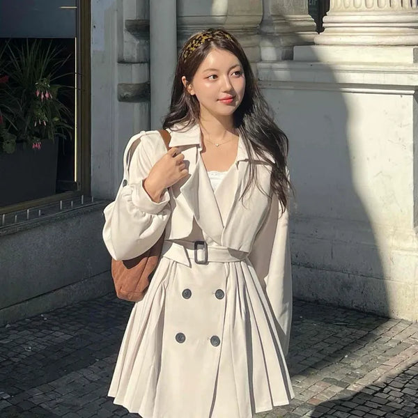 Muse Pleated Trench Mini Dress