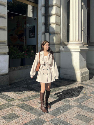 Muse Pleated Trench Mini Dress