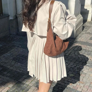 Muse Pleated Trench Mini Dress