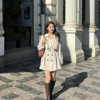Muse Pleated Trench Mini Dress