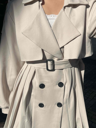 Muse Pleated Trench Mini Dress