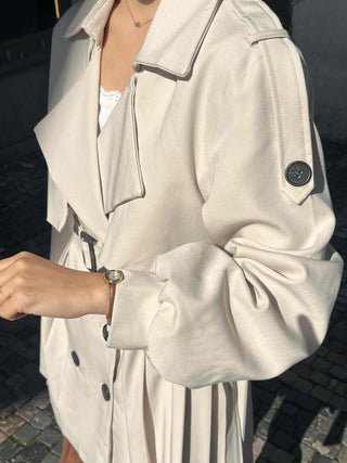 Muse Pleated Trench Mini Dress