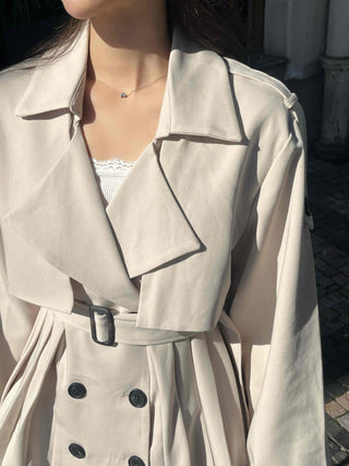 Muse Pleated Trench Mini Dress