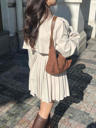 Muse Pleated Trench Mini Dress