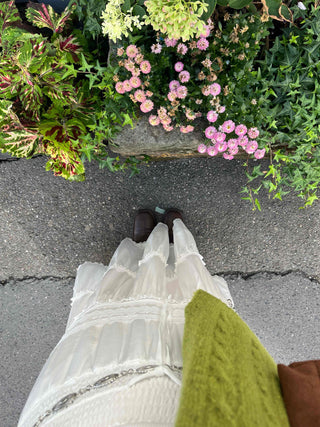 Classic Frill Smoke Tiered Long Skirt