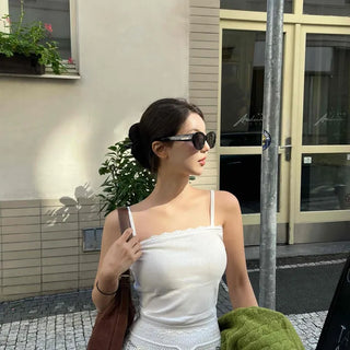 Comfort Lace Crop Sleeveless Top