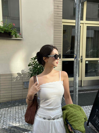 Comfort Lace Crop Sleeveless Top