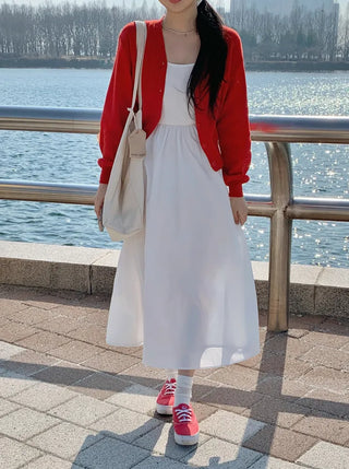 Bella Basic V-neck Long Sleeve Knit Cardigan