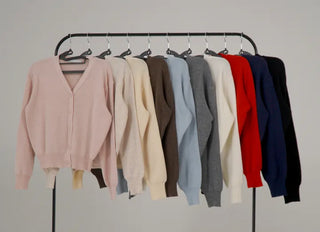 Bella Basic V-neck Long Sleeve Knit Cardigan