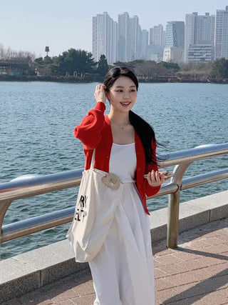 Bella Basic V-neck Long Sleeve Knit Cardigan