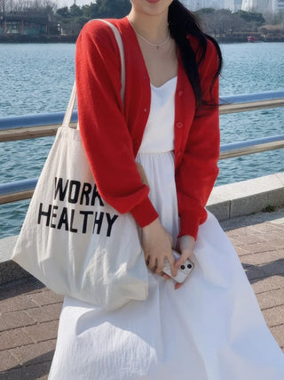 Bella Basic V-neck Long Sleeve Knit Cardigan