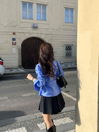 Modern Pleated Mini Skirt