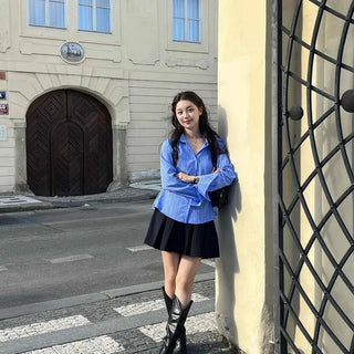 Modern Pleated Mini Skirt