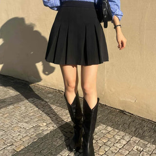 Modern Pleated Mini Skirt