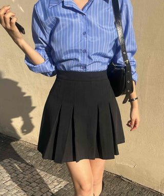 Modern Pleated Mini Skirt