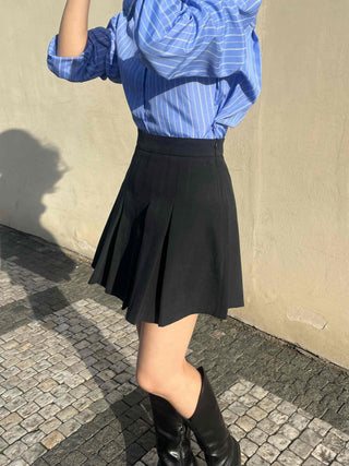 Modern Pleated Mini Skirt