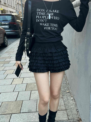 Delicate Frill Ruffle Tiered Shorts