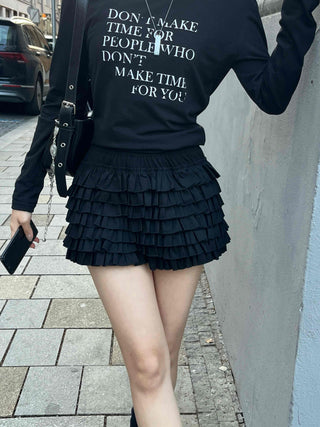 Delicate Frill Ruffle Tiered Shorts