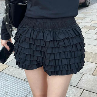 Delicate Frill Ruffle Tiered Shorts