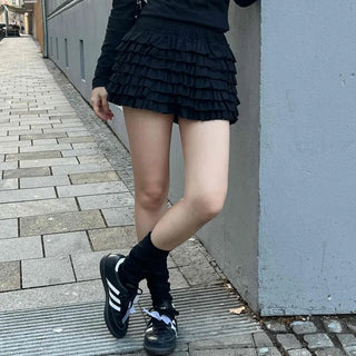 Delicate Frill Ruffle Tiered Shorts