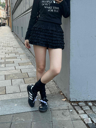 Delicate Frill Ruffle Tiered Shorts
