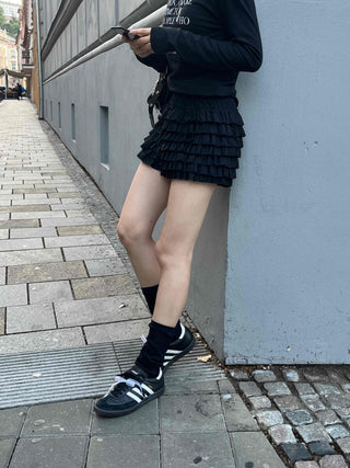 Delicate Frill Ruffle Tiered Shorts