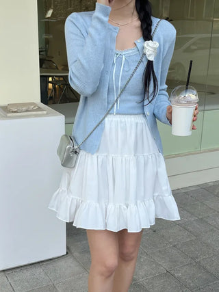Nella Frill Chiffon Mini Skirt