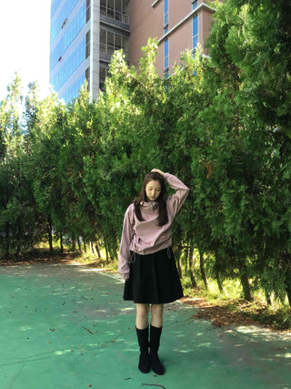New Basic Side Drawstring Plain Hoodie