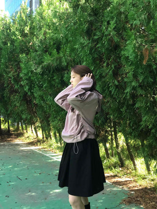 New Basic Side Drawstring Plain Hoodie