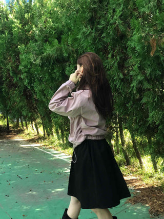 New Basic Side Drawstring Plain Hoodie