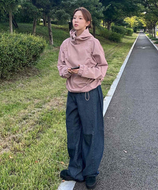 New Basic Side Drawstring Plain Hoodie