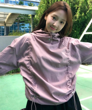 New Basic Side Drawstring Plain Hoodie