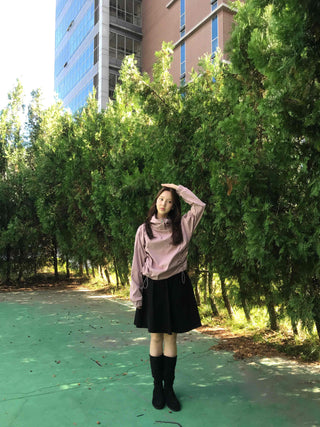 New Basic Side Drawstring Plain Hoodie