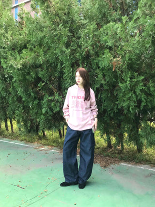 Doze Print Lettering Avant-garde Fit Hoodie