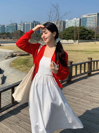 Ena Layered Flare Long Dress