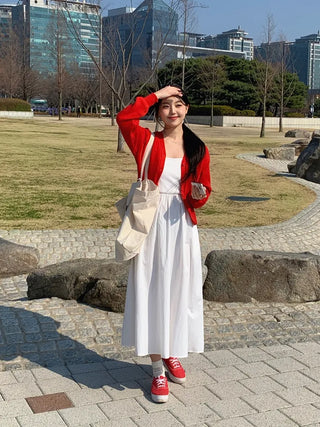 Ena Layered Flare Long Dress