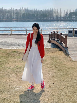 Ena Layered Flare Long Dress