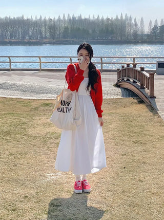 Ena Layered Flare Long Dress