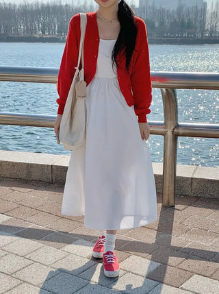 Ena Layered Flare Long Dress