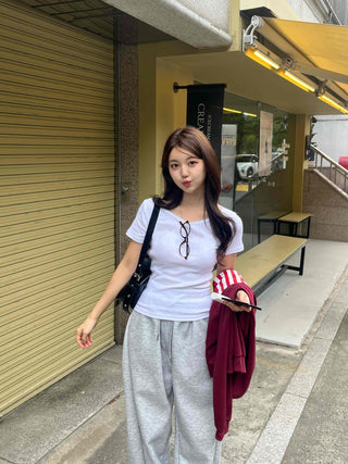 Daily U-neck Short Sleeve T-shirt