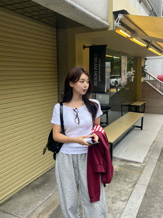 Daily U-neck Short Sleeve T-shirt