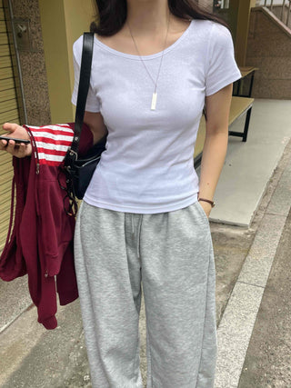 Daily U-neck Short Sleeve T-shirt