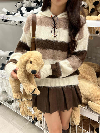 Daily Hooded Striped Knit