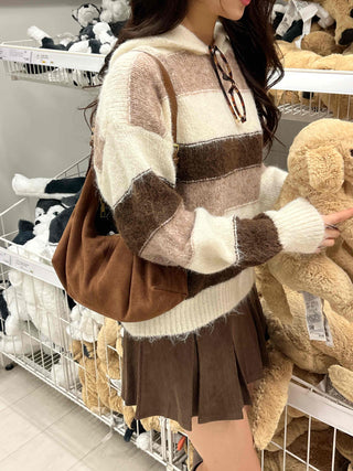 Daily Hooded Striped Knit