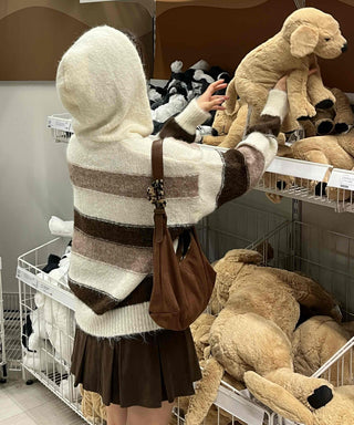 Daily Hooded Striped Knit