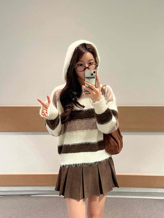Daily Hooded Striped Knit