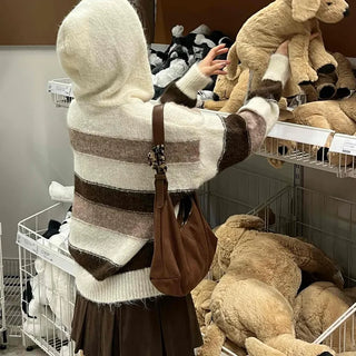 Daily Hooded Striped Knit