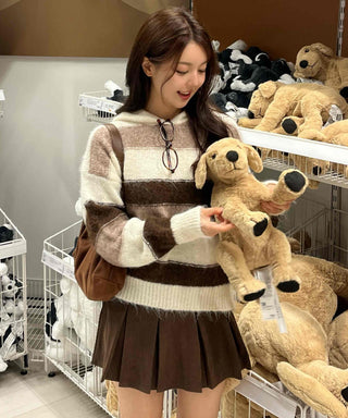 Daily Hooded Striped Knit